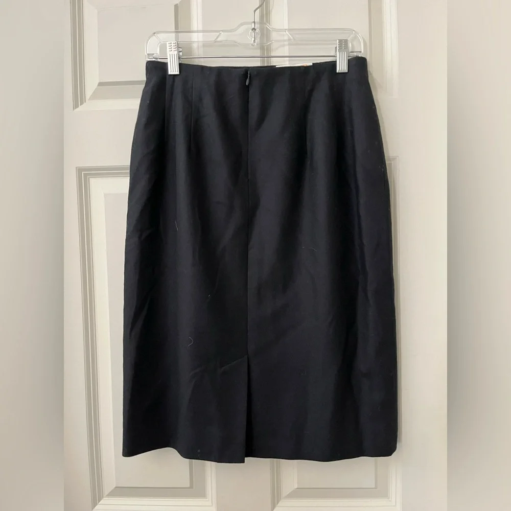Vintage Pendleton Women’s Black Wool lined High waisted pencil skirt classic 10